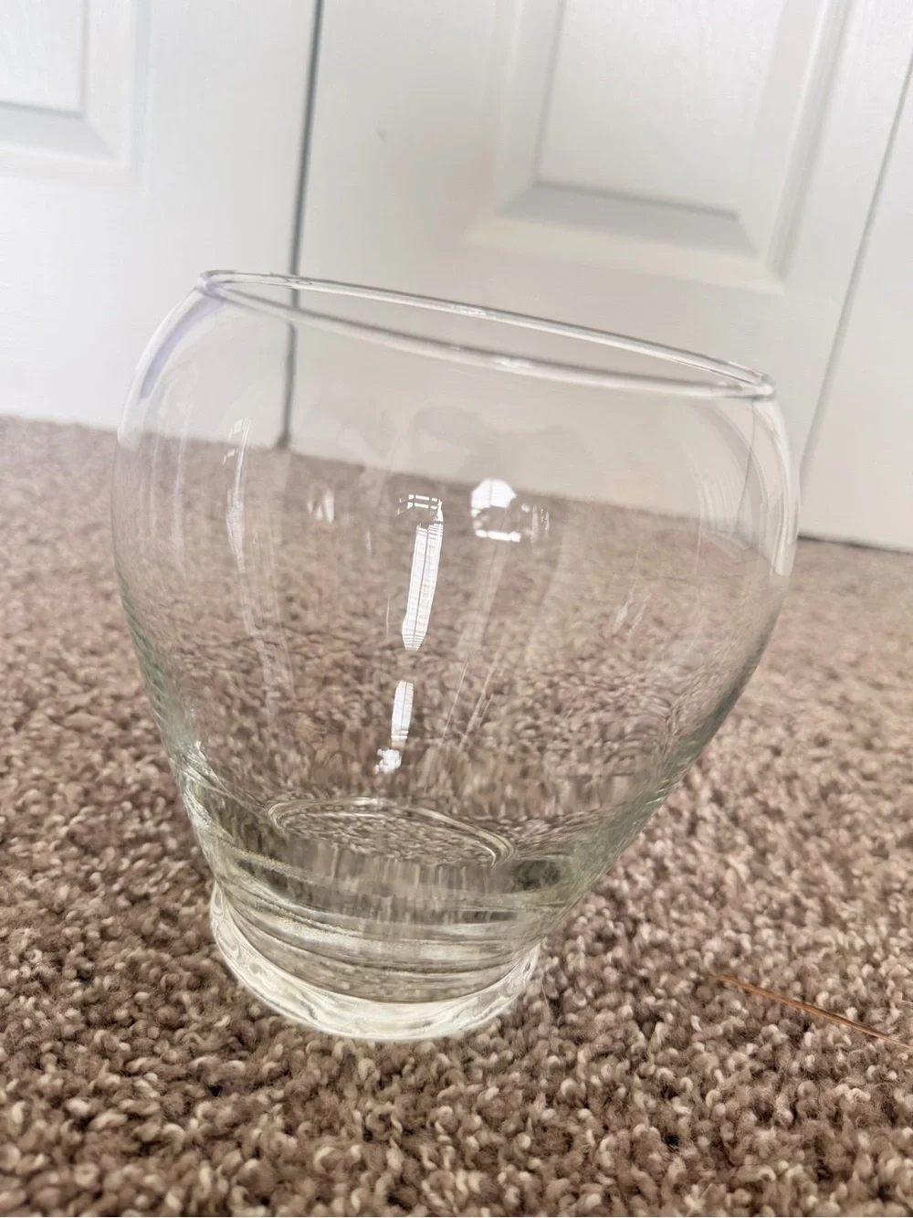 Clear Rounded Glass Vase - Minimalist Accent